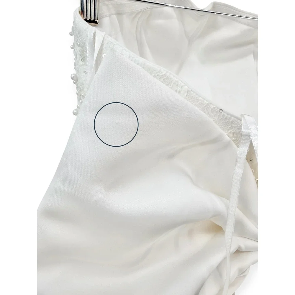 NWT Mac Duggal Ivory Strapless Beaded Bow Back Midi Dress‎ $498 - Size 6
